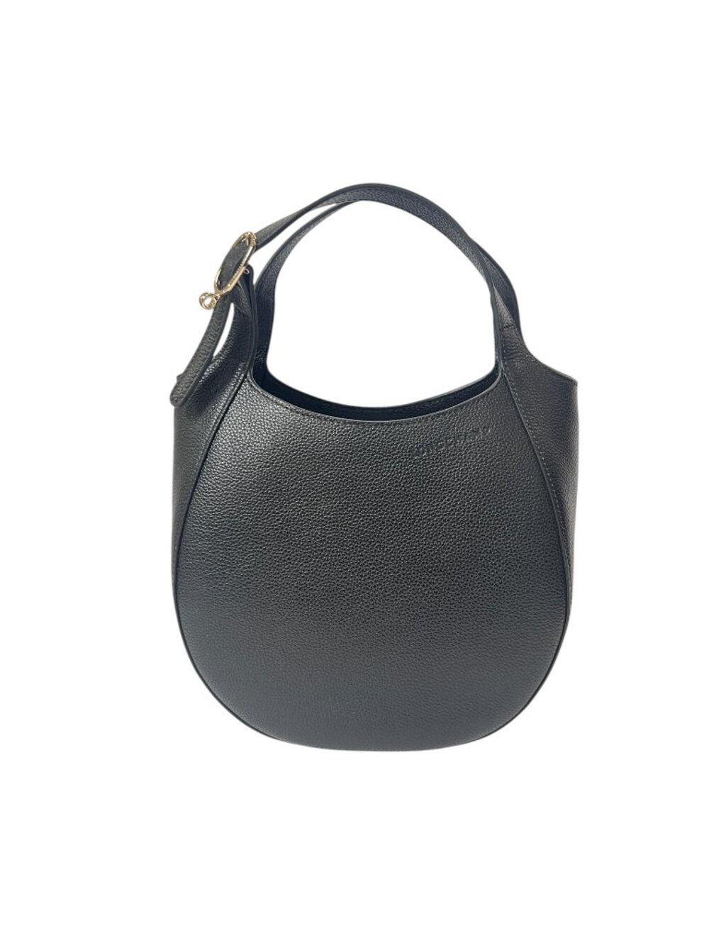 $780 Longchamp Black Leather S Le Foulonnes Double Top Handle Handbag - Picture 2 of 13